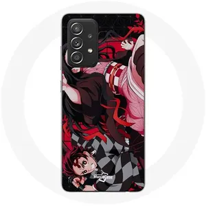 Coque pour Samsung Galaxy A33 5G Demon Slayer Tanjiro Nezuko Attaque Combat Maniacase pas cher
