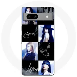 MANIACASE Coque Google Pixel 7a blackpink signature photo pas cher
