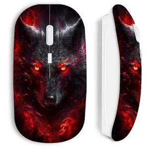 Souris blanche sans fil Maniacase, Loup blanche feu rouge pas cher