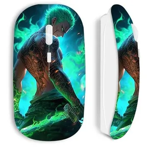 MANIACASE Souris blanc sans Fil One piece Zoro 3D Manga anime Fanart pas cher