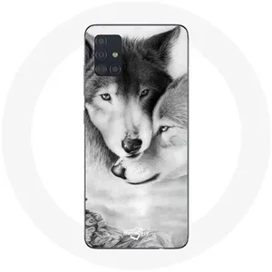 Coque pour Samsung Galaxy A51 5G Loup Duo animaux Maniacase pas cher