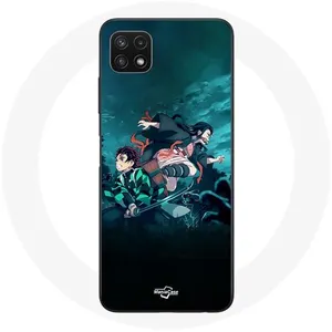 Coque pour Samsung Galaxy A22 5G Demon Slayer Manga Tanjiro et Nezuko Maniacase pas cher