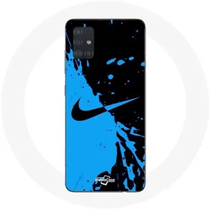 Coque pour Samsung Galaxy A51 5G Nike Logo Bleu et Noir Maniacase pas cher