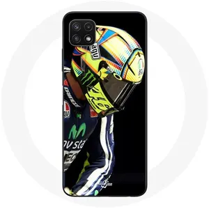 Coque pour Samsung Galaxy A22 5G Valentino Rossi Numéro 46 Pilote de vitesse moto Maniacase pas cher