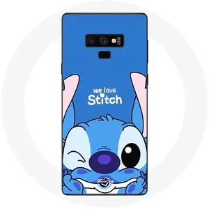 Coque pour Samsung Galaxy Note 9 Stitch mignon fond bleu Maniacase pas cher