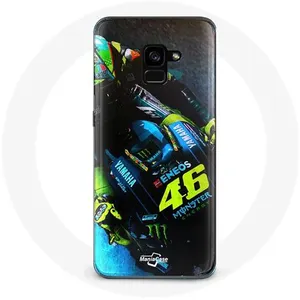 MANIACASE Coque pour Samsung Galaxy A8 Plus Valentino Rossi Pilote de course Mot... pas cher