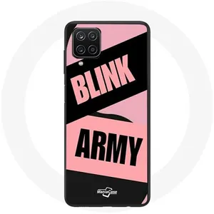 MANIACASE Coque pour Samsung Galaxy A12 BTS ARMY Et Blackpink Blink Rose Noir pas cher