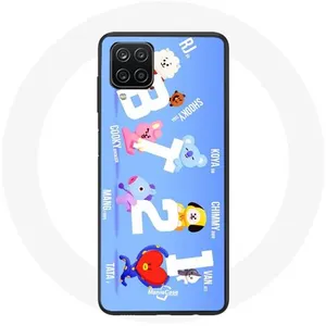 Coque pour Samsung Galaxy A12 BTS Bangtan Sonyeondan BT21 Van Tata Chimmy Cooky Rj Koya Shooky Et Mang Maniacase pas cher