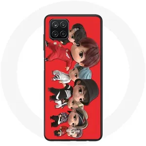 Coque pour Samsung Galaxy A12 BTS TinyTAN Animation Affiche RM Jin Suga J-Hope Jimin V Et Jungkook Mic Drop Danse Maniacase pas cher