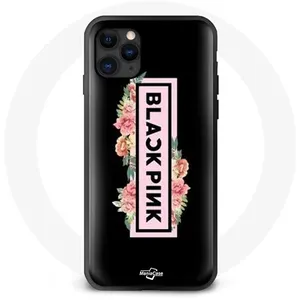 Comparateur de prix : Coque pour Iphone 11 Blackpink Groupe de K-pop Logo Noir Rose Fond Noi...