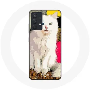 Coque pour Samsung Galaxy A13 4G / A13 4G Lite Turc de Van Chat Blanc aux yeux bleu et jaune Maniacase pas cher