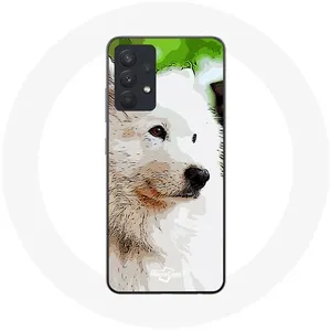 Coque pour Samsung Galaxy A13 4G / A13 4G Lite Chien Samoyède Blanc Maniacase pas cher