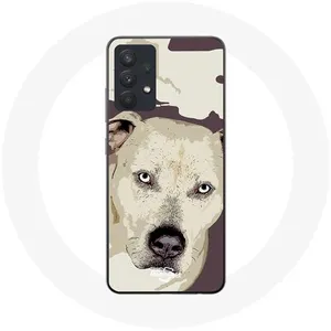 Coque pour Samsung Galaxy A13 4G / A13 4G Lite Chien de Pitbull Blanc Maniacase pas cher