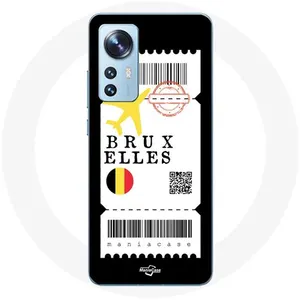 Coque pour Xiaomi Mi 12 / 12X Billet d'avion Bruxelles Belgique Maniac... pas cher