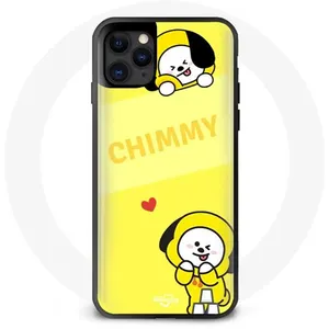 Coque pour Iphone 11 Pro BTS Bangtan BT21 Chimmy Jimin Fond Jaune Maniacase pas cher