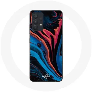 Coque pour Samsung Galaxy A13 4G / A13 4G Lite Texture abstraite bleu noir rouge Maniacase pas cher