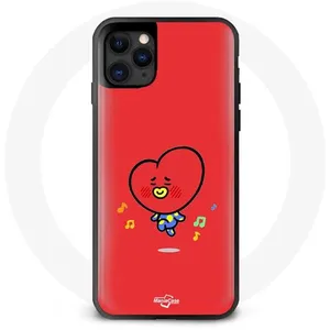 Coque pour Iphone 12 Pro Max BTS Bangtan Garçons BT21 TATA V Fond Rouge Maniacase pas cher