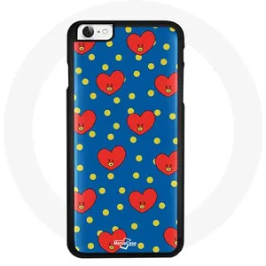 Coque pour Iphone SE BTS Bangtan Garçons BT21 TATA de V Fond Bleu Maniacase pas cher