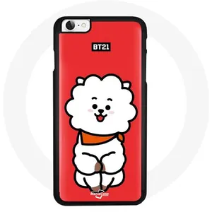 Coque pour Iphone 7 BTS Bangtan Garçons BT21 RJ de Jin Fond Rouge Mani... pas cher