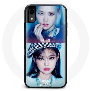 MANIACASE Coque pour Iphone X Blackpink Groupe K-pop Filles Jennie et Rosé Loves... pas cher