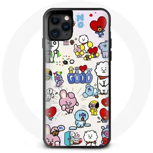 Coque pour Iphone 11 Pro Max BTS Bangtan Sonyeondan BT21 Van Tata Chimmy Cooky Rj Koya Mang Et Shooky Maniacase pas cher