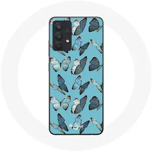 Coque pour Samsung Galaxy A13 4G / A13 4G Lite Papillons Fond Bleu Maniacase pas cher