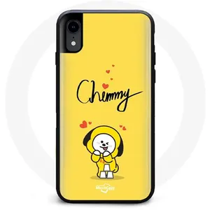 Coque pour Iphone XS BTS Bangtan Garçons BT21 Chimmy Jimin Fond Jaune Maniacase pas cher