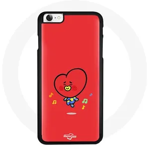 Coque pour Iphone 5 BTS Bangtan Garçons BT21 TATA V Fond Rouge Maniacase pas cher