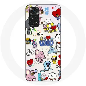 Coque pour Xiaomi Redmi Note 11 4G BTS Bangtan Sonyeondan BT21 Van Tata Chimmy Cooky Rj Koya Mang Et Shooky Maniacase pas cher