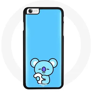 Coque pour Iphone 5 Bangtan BTS BT21 Koya RM Fond Bleu Maniacase pas cher