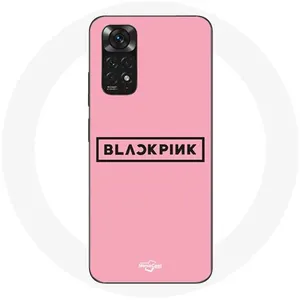 Coque pour Xiaomi Redmi Note 11 4G Blackpink Groupe de K-pop Logo Fond Rose Maniacase pas cher