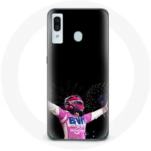 Coque pour Samsung Galaxy A20e Formule 1 Sergio Pérez Mendoza gagné la course Maniacase pas cher