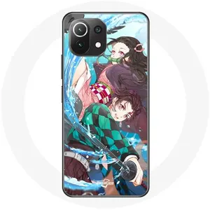 Coque pour Xiaomi Mi 11 Lite Tanjiro et Nezuko Demon Slayer Kimetsu no Yaiba Anime Maniacase pas cher