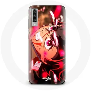 Coque pour Samsung Galaxy A50 Tanjiro Demon Slayer Kimetsu no Yaiba en colère Maniacase pas cher