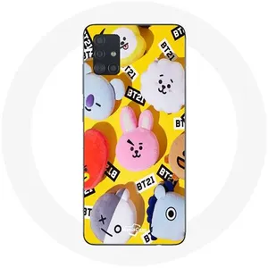 Coque pour Samsung Galaxy A71 BTS Bangtan Sonyeondan BT21 Tata Chimmy Cooky Rj Shooky Koya Mang Et Van Maniacase pas cher