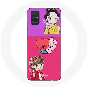 MANIACASE Coque pour Samsung Galaxy A71 BTS BT21 Cooky Et Tata Bangtan V Et Jung... pas cher