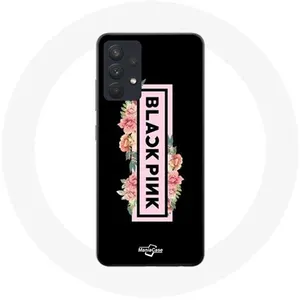 Coque pour Samsung Galaxy A13 5G Blackpink Groupe de K-pop Logo Noir Rose Fond Noir Maniacase pas cher