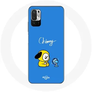 Coque pour Xiaomi Redmi Note 10T 5G Bangtan BTS BT21 Chimmy Jimin Fond Bleu Maniacase pas cher