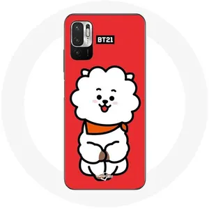 Coque pour Xiaomi Poco M3 Pro BTS Bangtan Garçons BT21 RJ de Jin Fond Rouge Maniacase pas cher
