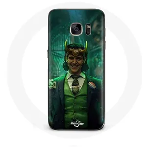 Coque pour Samsung Galaxy S7 Edge Loki Thor Ragnarok avec Casque Affiche Personnage Série Saison 1 Maniacase pas cher