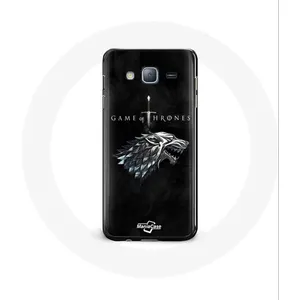 Coque pour Samsung Galaxy J7 Game of Thrones Saison 8 Le Trône de Fer La maison Stark Logo L'hiver arrive Maniacase pas cher