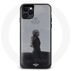 Coque pour Iphone 11 Pro Game of Thrones Saison 8 Daenerys Targaryen feu et sang Le Trône de Fer Logo Gris Maniacase pas cher