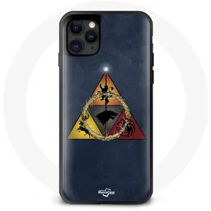 Coque pour Iphone 13 Mini Game of Thrones Saison 8 Le Trône de Fer Triangle Logo Baratheon Lannister Stark et Targaryen Maniacase pas cher