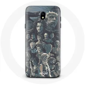 Coque pour Samsung Galaxy S5 Game of Thrones Saison 8 Le Trône de Fer Affiche Personnages Fond Gris Maniacase pas cher