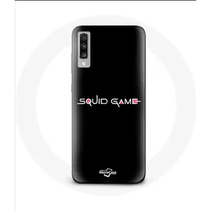 Coque pour Samsung Galaxy A70 Squid Game logo Fond Noir Maniacase pas cher