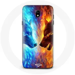 Coque pour Samsung Galaxy S5 Loup de Glace et de feu Maniacase pas cher