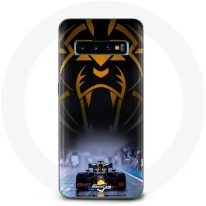 Coque pour Samsung Galaxy S10 edge Formule 1 Sebastian Vettel Pilote automobile F1 Noir Maniacase pas cher