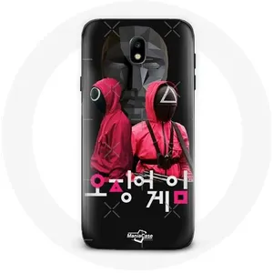 Coque pour Samsung Galaxy S4 Squid Game Affiche masques soldats logo c... pas cher