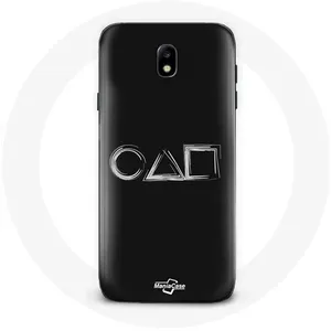 Coque pour Samsung Galaxy S5 Squid Game logo symboles carre cercle triangle Fond Noir Maniacase pas cher