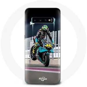Coque pour Samsung Galaxy s10 edge Valentino Rossi Pilote de vitesse motoGP Maniacase pas cher